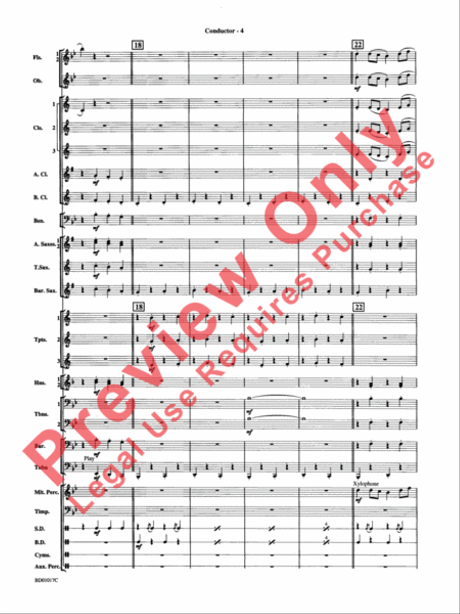 Outback Fantasy Concert Band scores gallery preview page 7