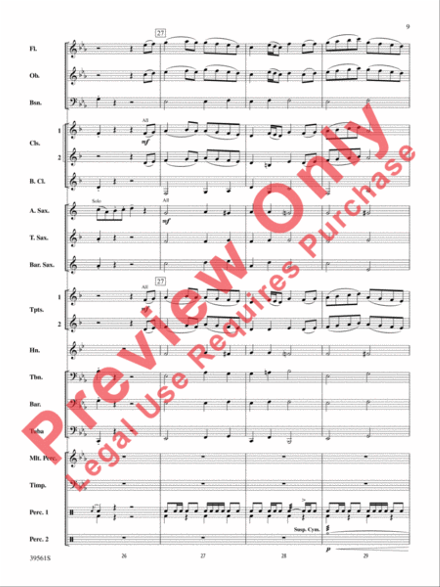 Tidings of Comfort and Joy! Concert Band scores gallery preview page 9