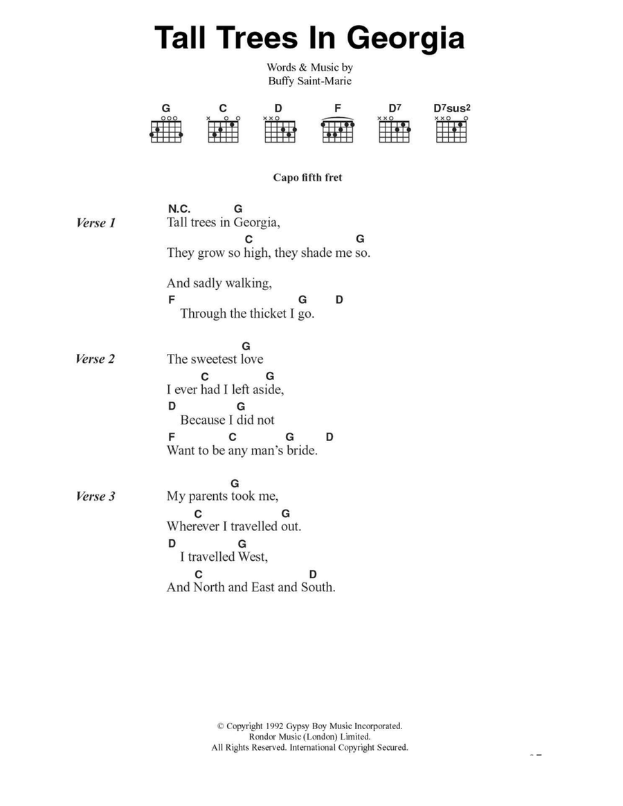 Tall Trees In Georgia Acoustic Guitar scores gallery preview page 1