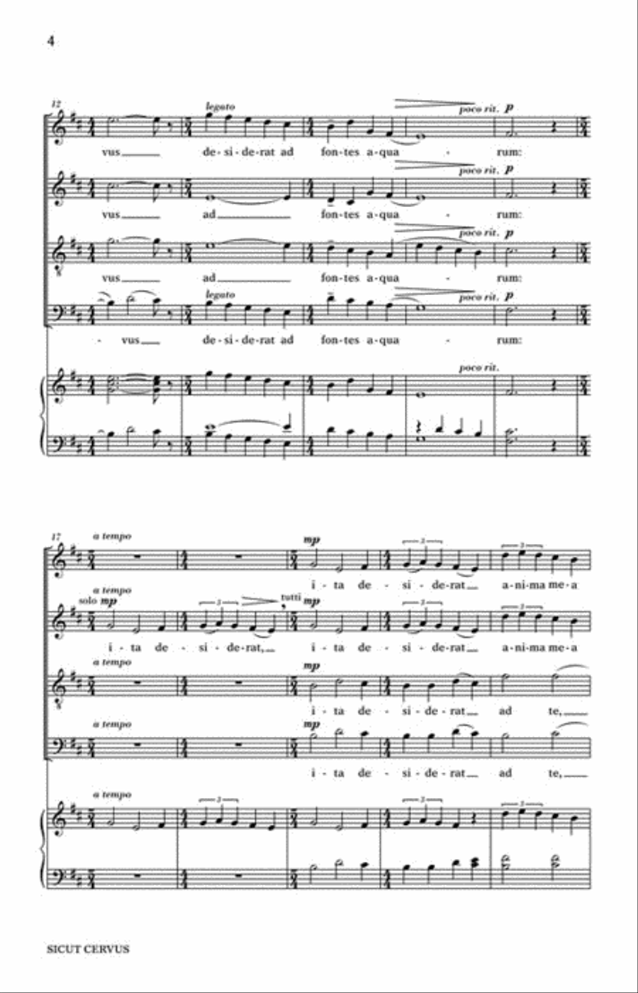 Sicut Cervus 4-Part scores gallery preview page 3