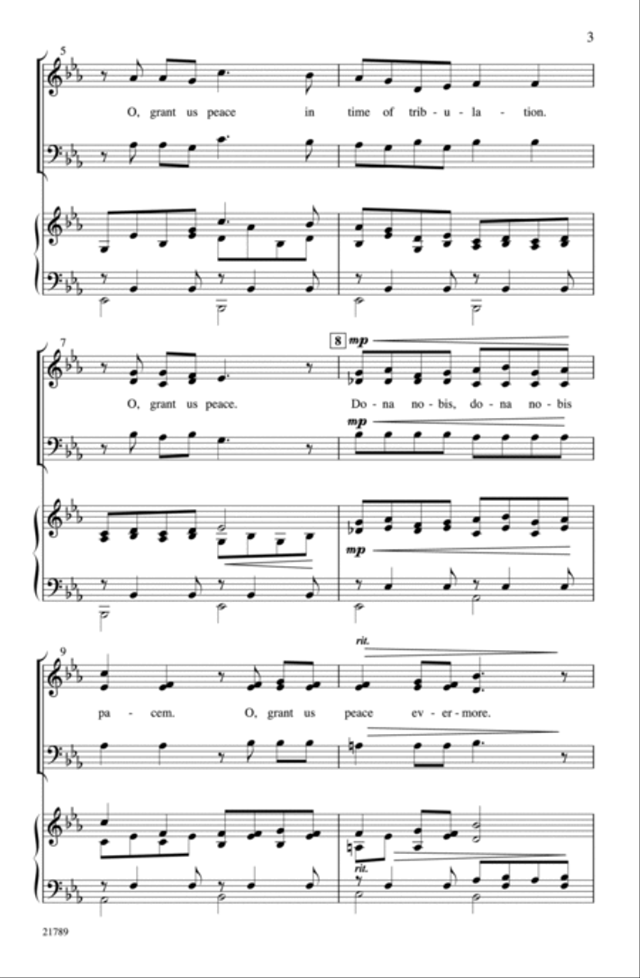 Song of Peace Song of Peace 3-Part scores gallery preview page 3