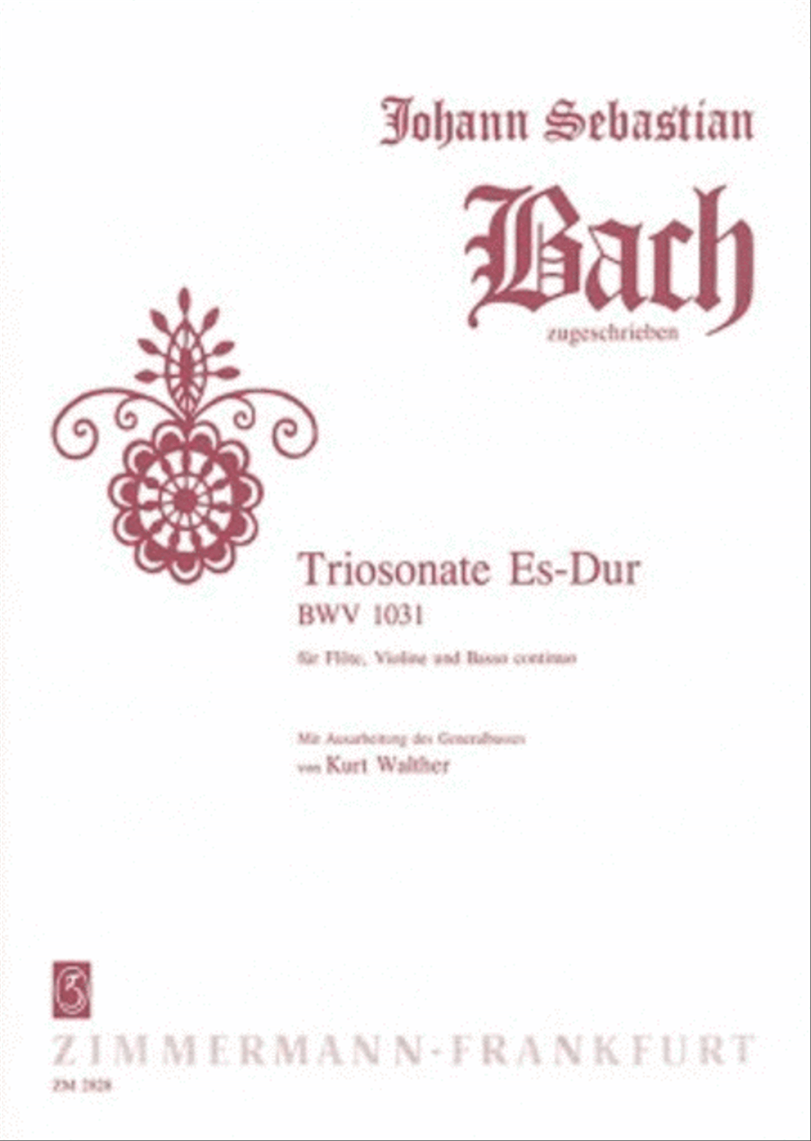 Triosonata E-flat major BWV 1031 Flute scores gallery preview page 1
