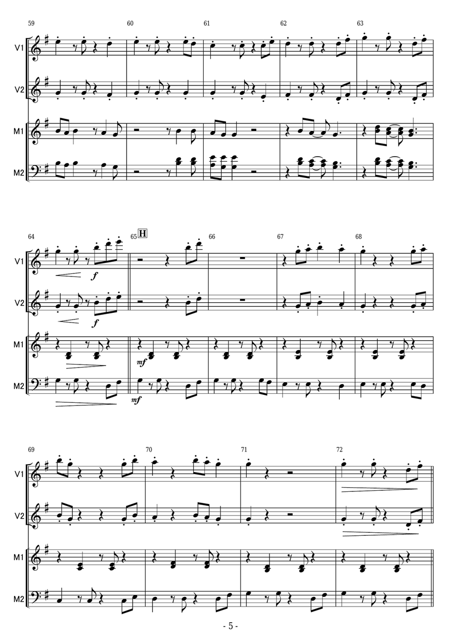 Stand By Me Marimba scores gallery preview page 5