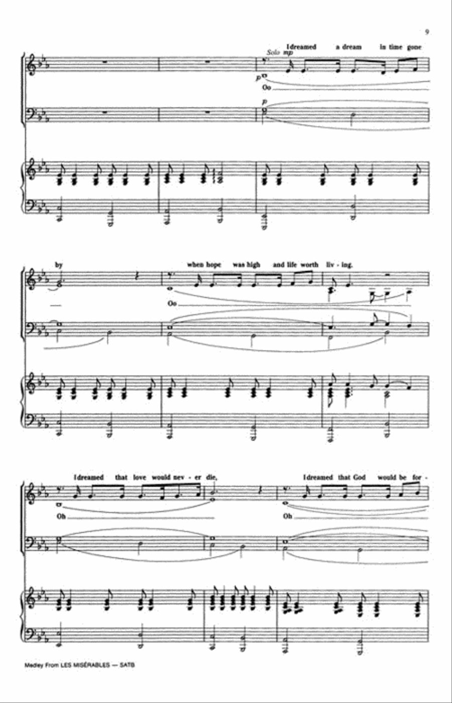 Les Misérables (Choral Medley) Choir scores gallery preview page 3