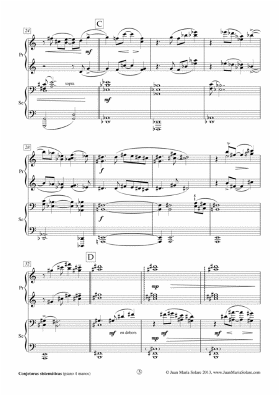Conjeturas sistemáticas [piano 4 hands] Piano Duet scores gallery preview page 4