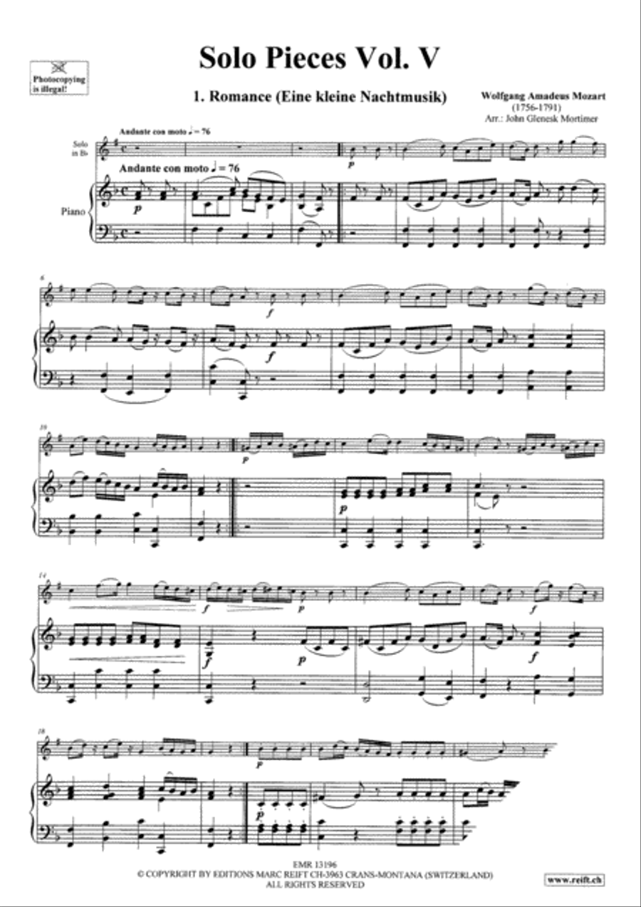 Solo Pieces Vol. 5 Clarinet Solo scores gallery preview page 3