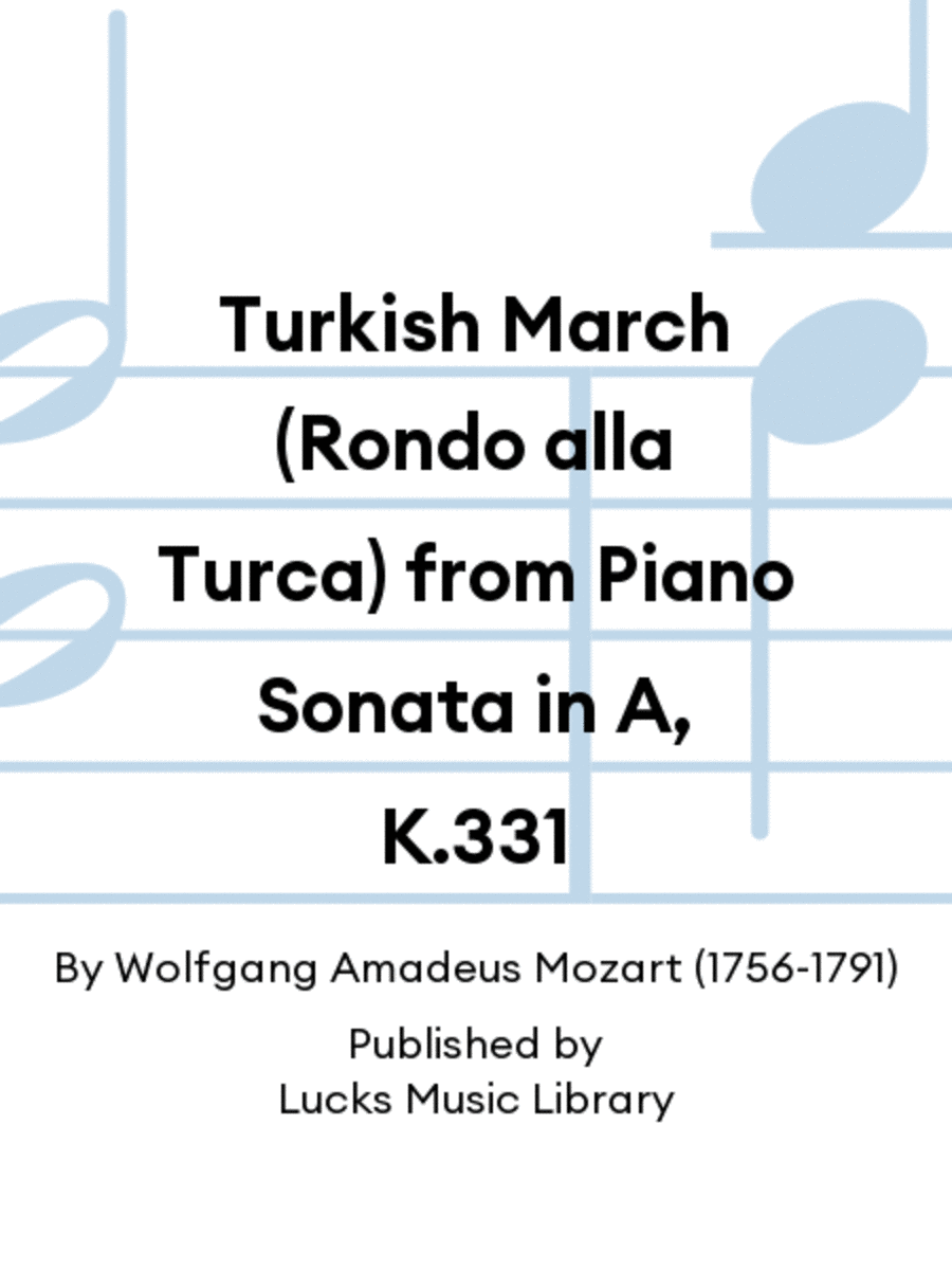Turkish March (Rondo alla Turca) from Piano Sonata in A, K.331 Piano scores gallery preview page 1