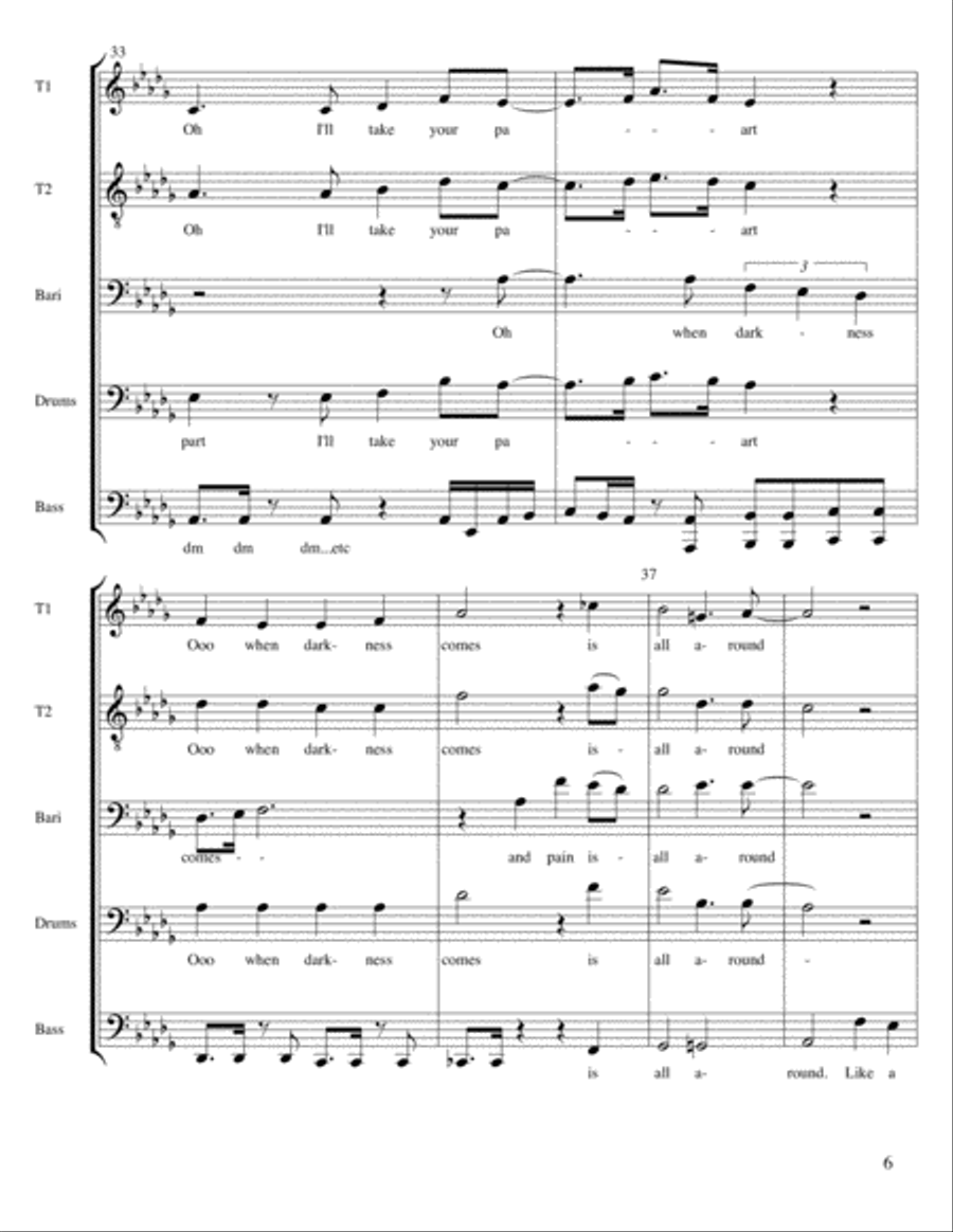 Bridge Over Troubled Water 4-Part scores gallery preview page 6