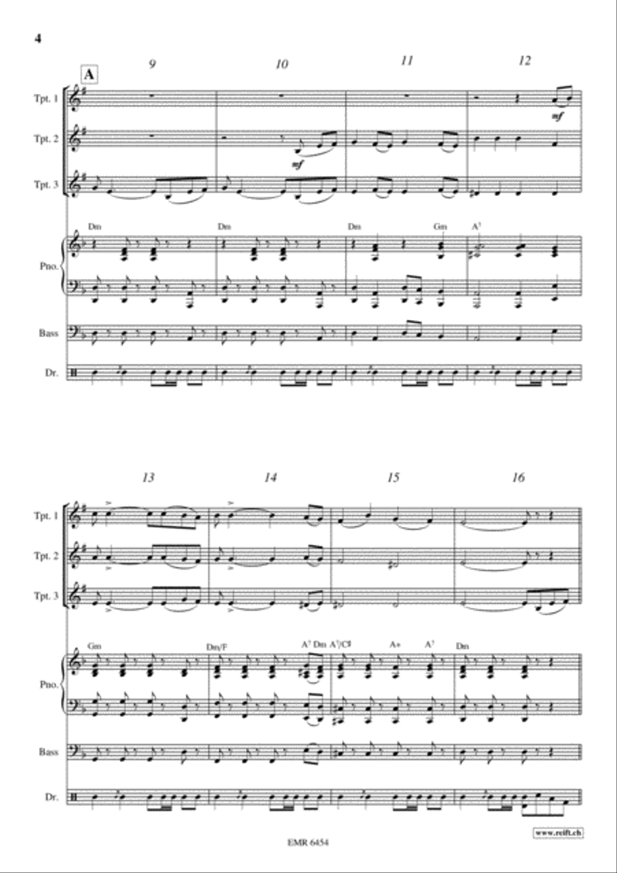 Ciao, Bella, Ciao Trumpet Trio scores gallery preview page 4