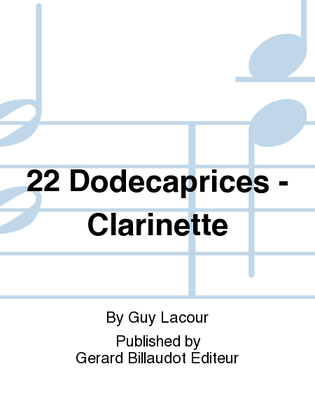 22 Dodecaprices - Clarinette
