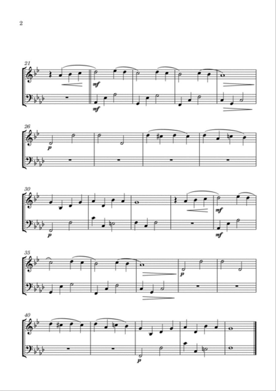 Für Elise Brass Duet scores gallery preview page 2