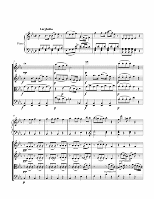 For String Quartet and Piano: Mozart's 24th Piano Concerto, K. 491 - 2nd Movement