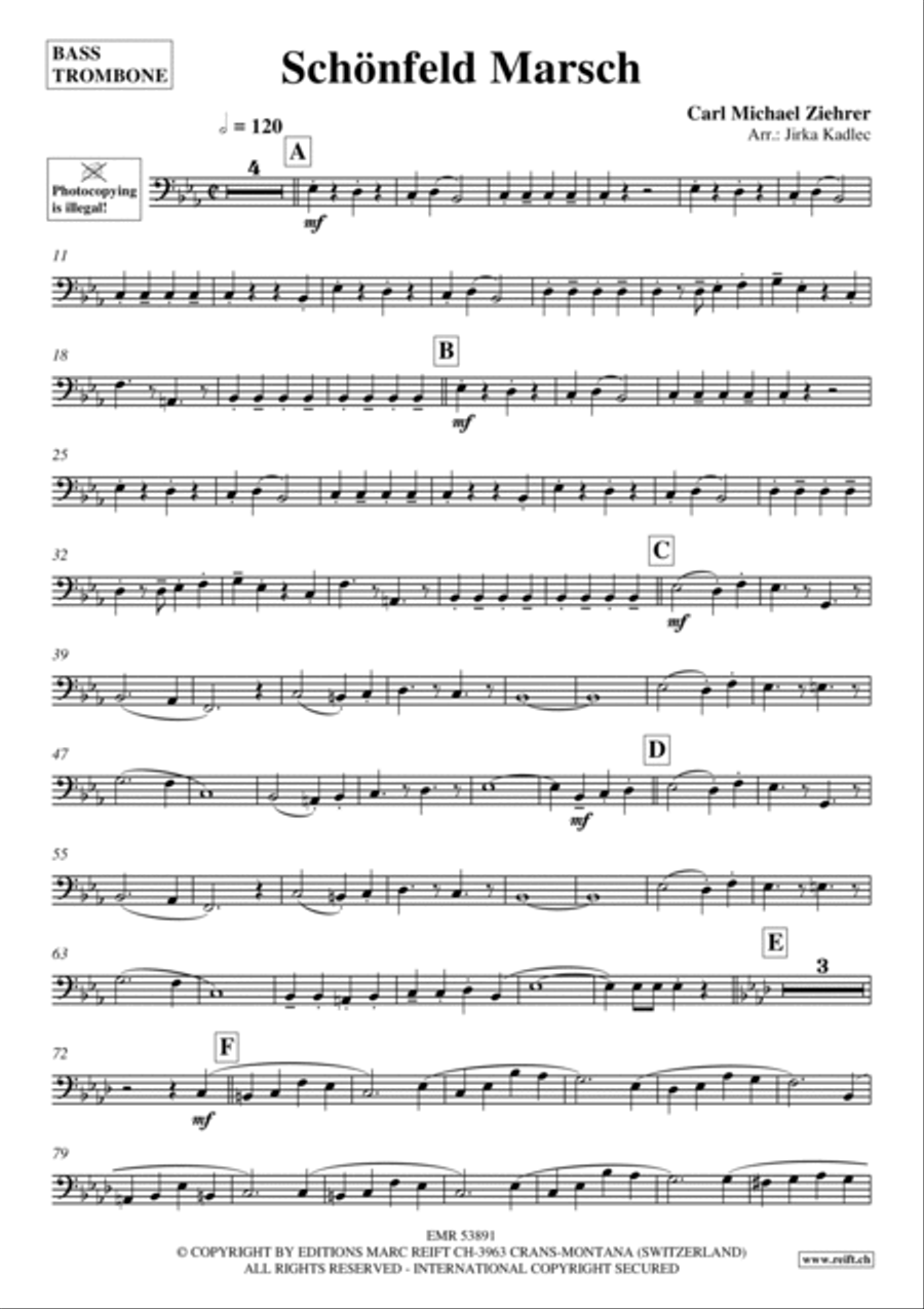 Schonfeld Marsch Trombone scores gallery preview page 2