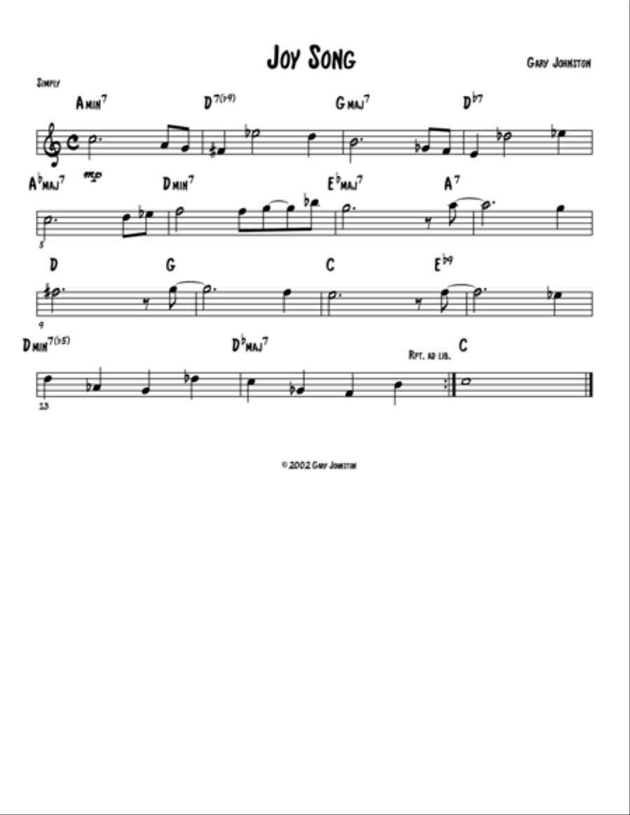 Joy Song Jazz Ensemble scores gallery preview page 1