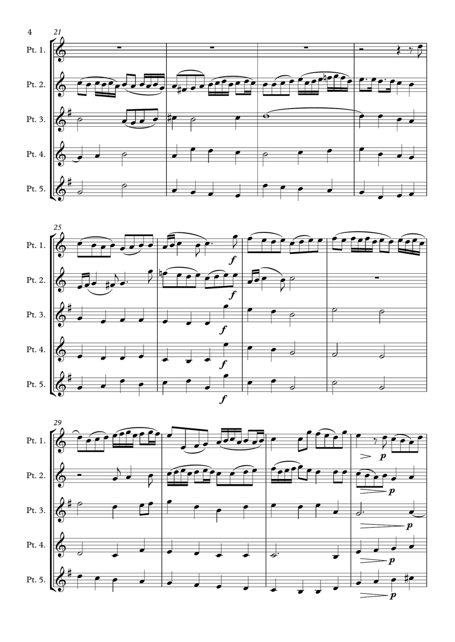 Monteverdi - The Seventh Book of Madrigals (1619) - 07. O viva fiamma a5 Brass Ensemble scores gallery preview page 4