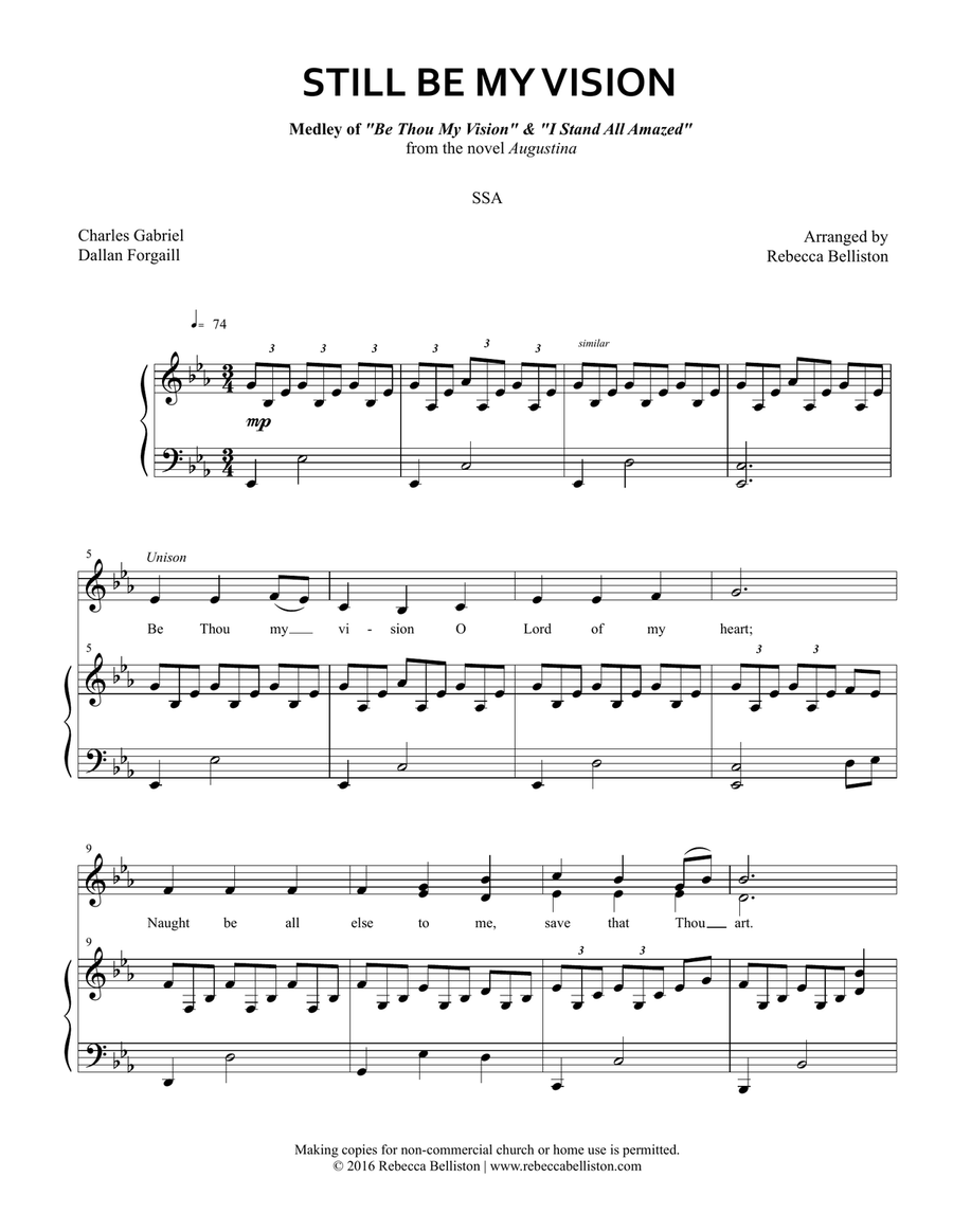 Still Be My Vision (SSA) Still Be My Vision (SSA) SSA scores gallery preview page 2