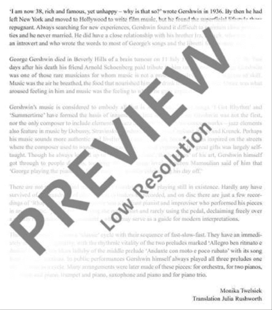 3 Preludes Piano Solo scores gallery preview page 5