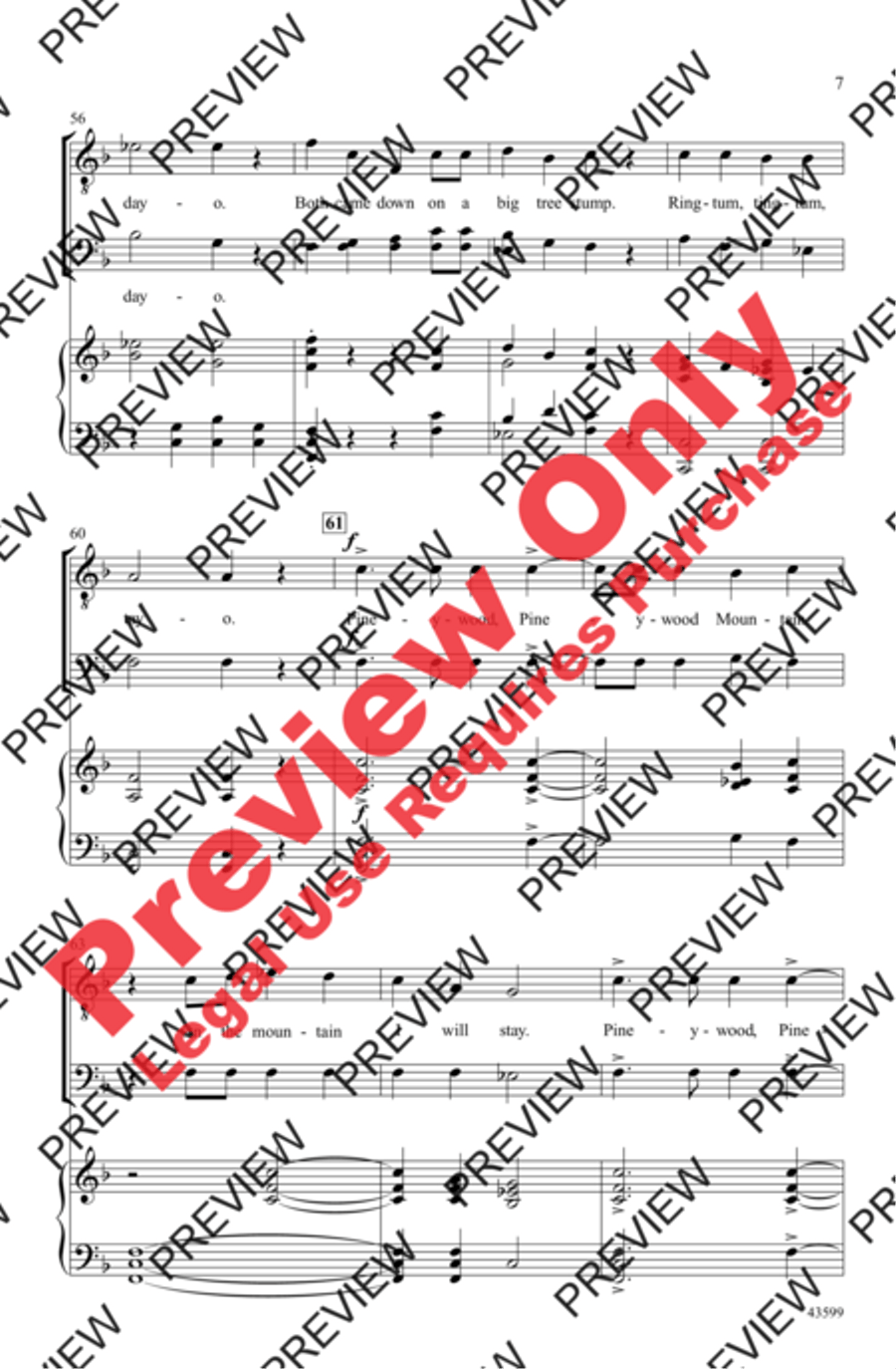 Pineywood Mountain Men's Choir scores gallery preview page 7