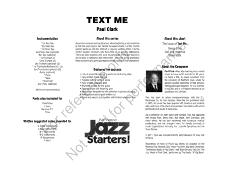 Text Me Jazz Ensemble scores gallery preview page 3