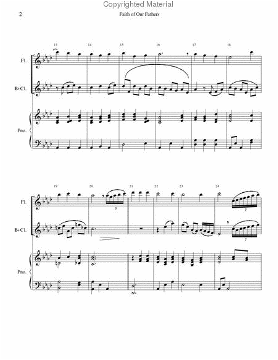 Faith of Our Fathers Faith of Our Fathers Woodwind Ensemble scores gallery preview page 4