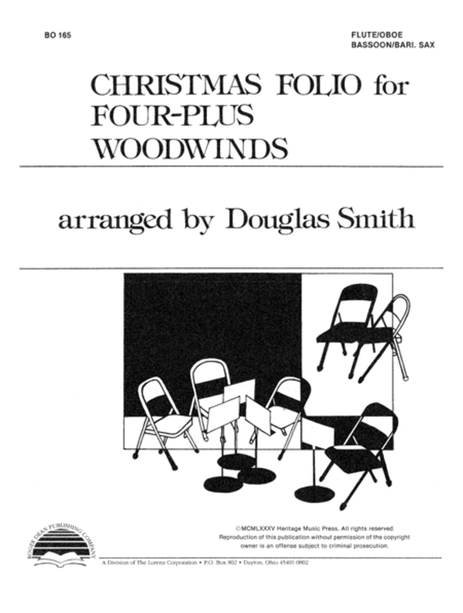 Christmas Folio for Four-Plus Woodwinds - Flute/Oboe