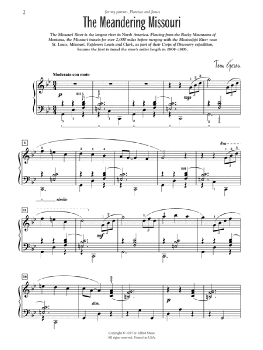 North Dakota -- The Peace Garden State Piano Solo scores gallery preview page 2