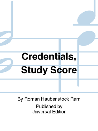 Credentials, Study Score