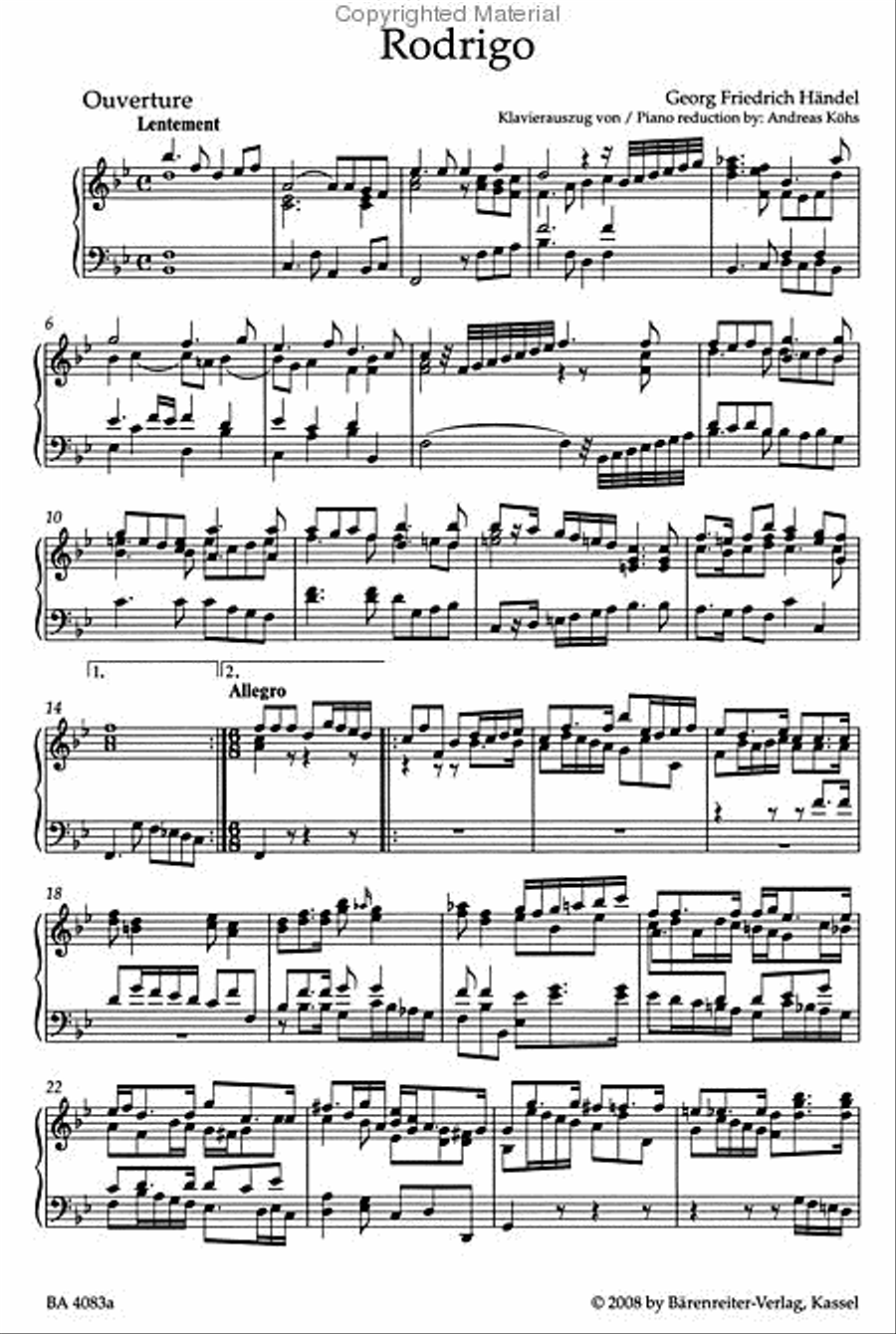 Rodrigo (Vincer se stesso e la maggior vittoria) HWV 5 Tenor Voice scores gallery preview page 2