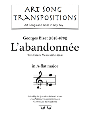 BIZET: L'abandonnée (transposed to A-flat major)
