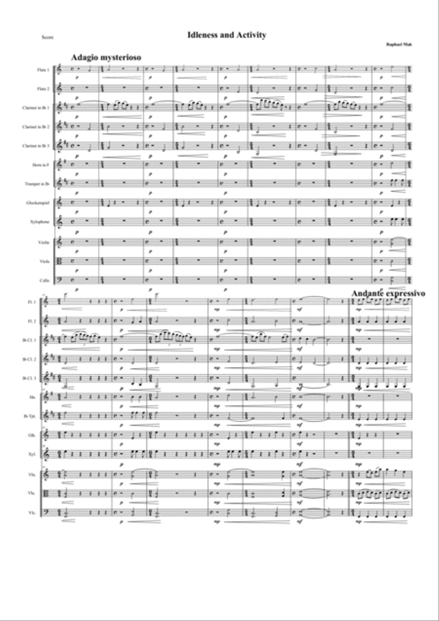 Idleness and Activity, op. 5 Chamber Orchestra scores gallery preview page 3
