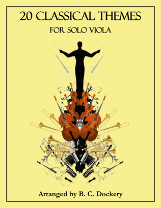 Book cover for 20 Classical Themes for Solo Viola
