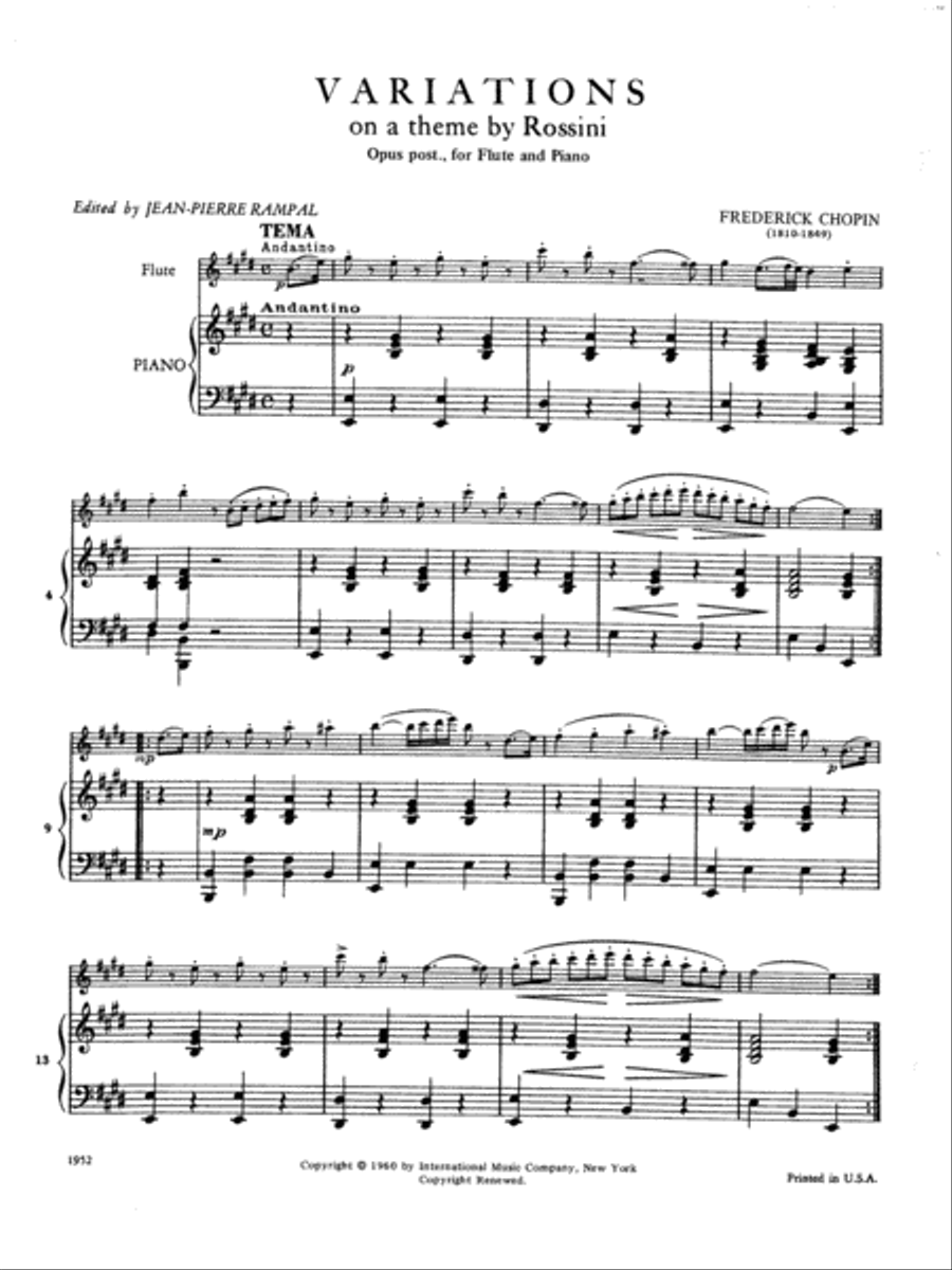 Variations On A Theme By Rossini Flute Solo scores gallery preview page 2