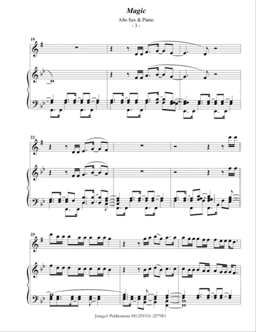 Magic Alto Saxophone scores gallery preview page 3
