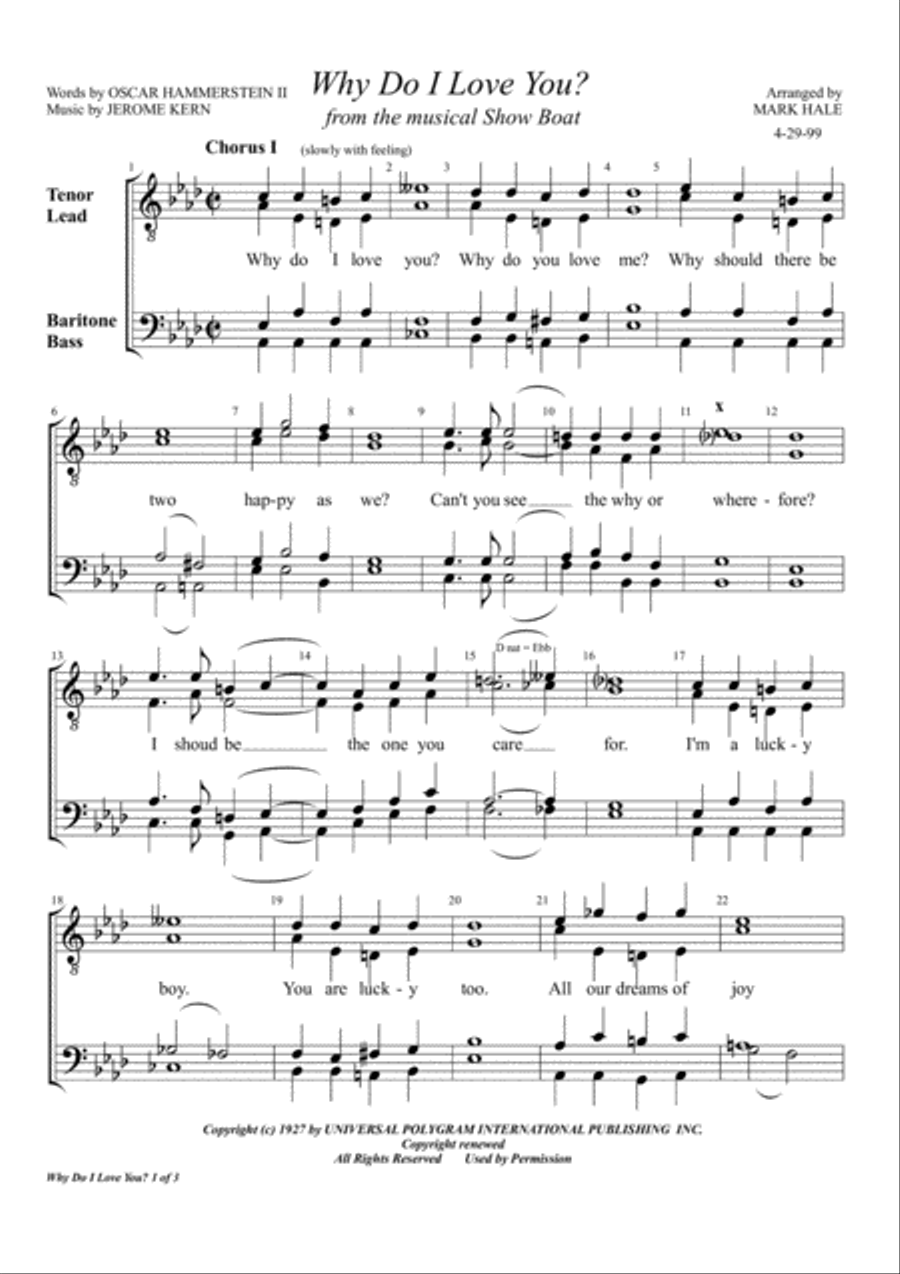 Why Do I Love You? Why Do I Love You? Small Ensemble scores gallery preview page 1