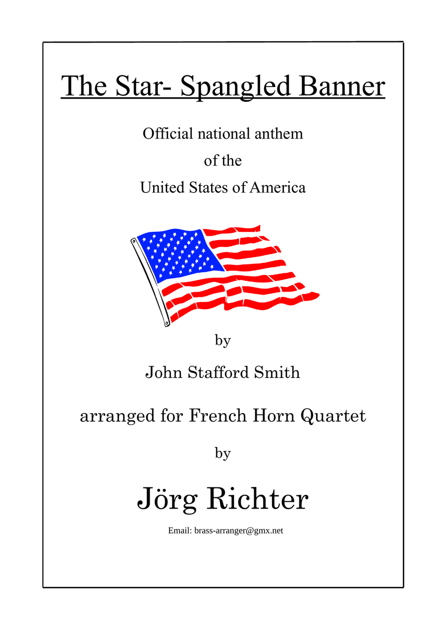 The Star- Spangled Banner for French Horn Quartet Brass Quartet scores gallery preview page 1