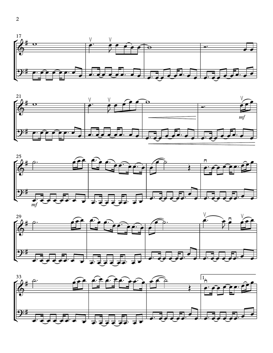 What About Us String Duet scores gallery preview page 2