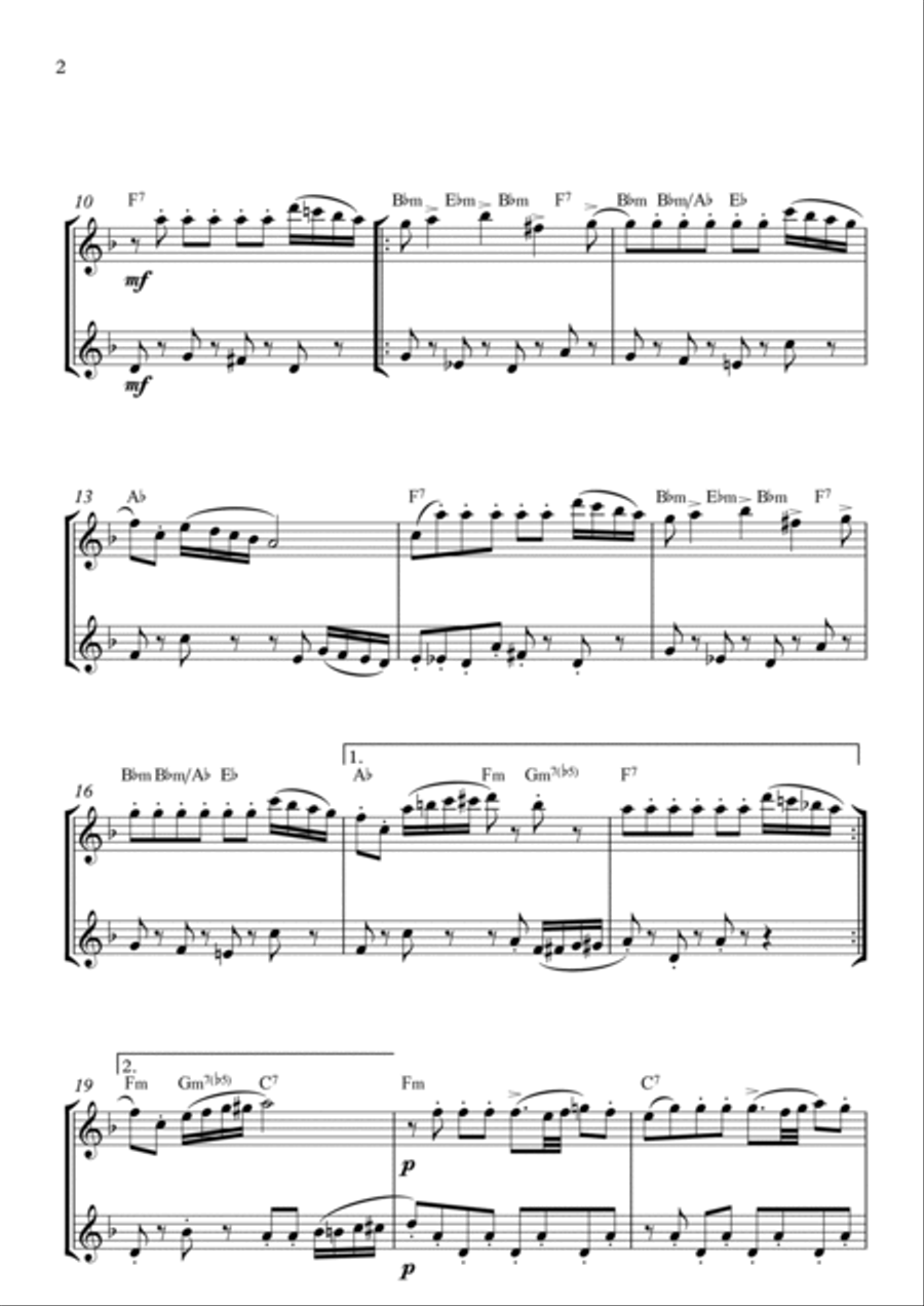 Dance of the Little Swans Woodwind Duet scores gallery preview page 2