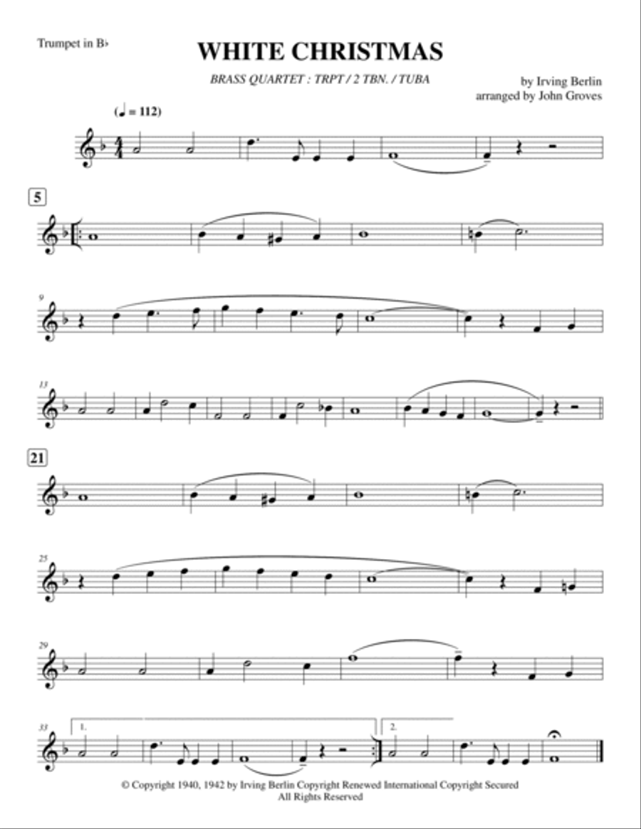 White Christmas Brass Ensemble scores gallery preview page 4