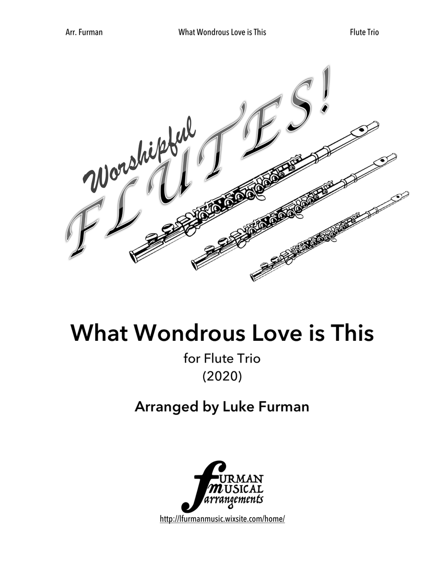 What Wondrous Love is This (Flute Trio) Flute Trio scores gallery preview page 1