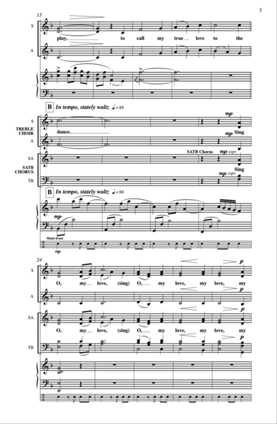 My Dancing Day, On Christmas Night 4-Part scores gallery preview page 3