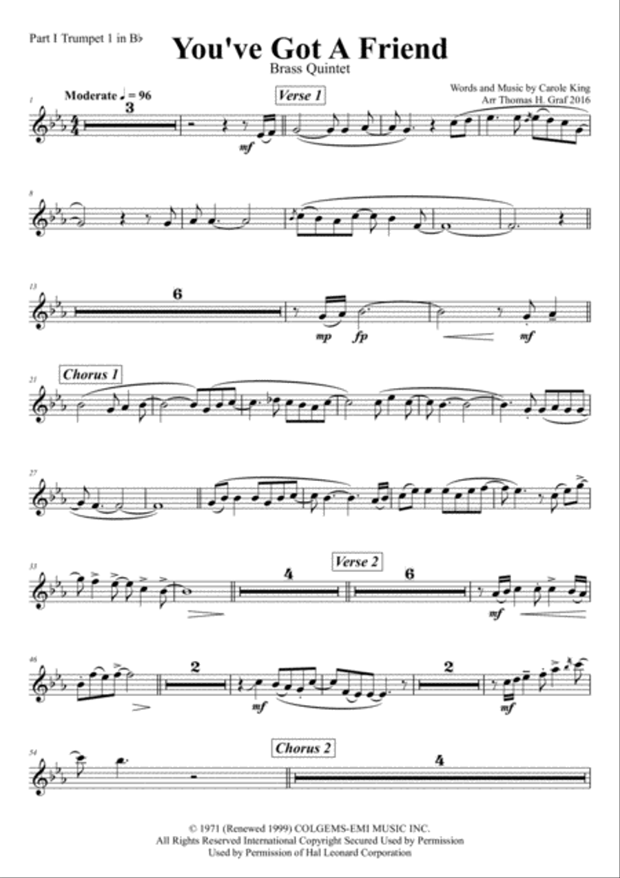 You've Got A Friend Euphonium scores gallery preview page 5