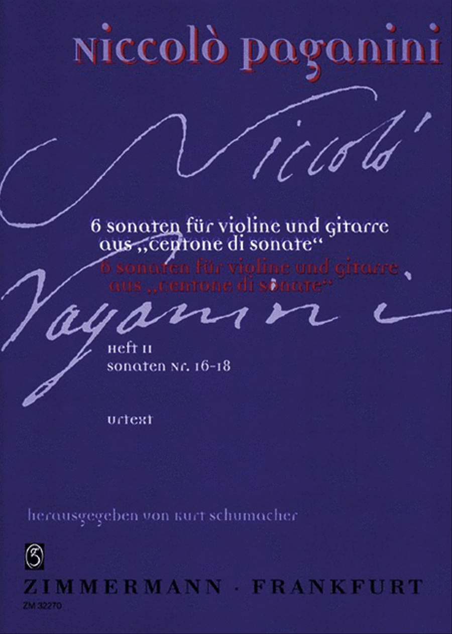 Six Sonatas Heft II Violin scores gallery preview page 1