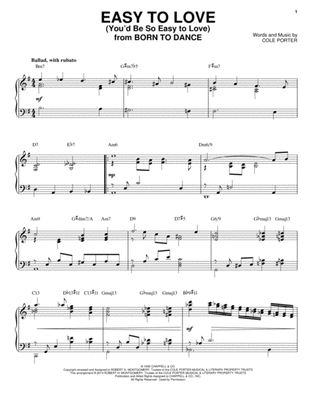 Book cover for Easy To Love (You'd Be So Easy To Love) [Jazz version] (arr. Brent Edstrom)