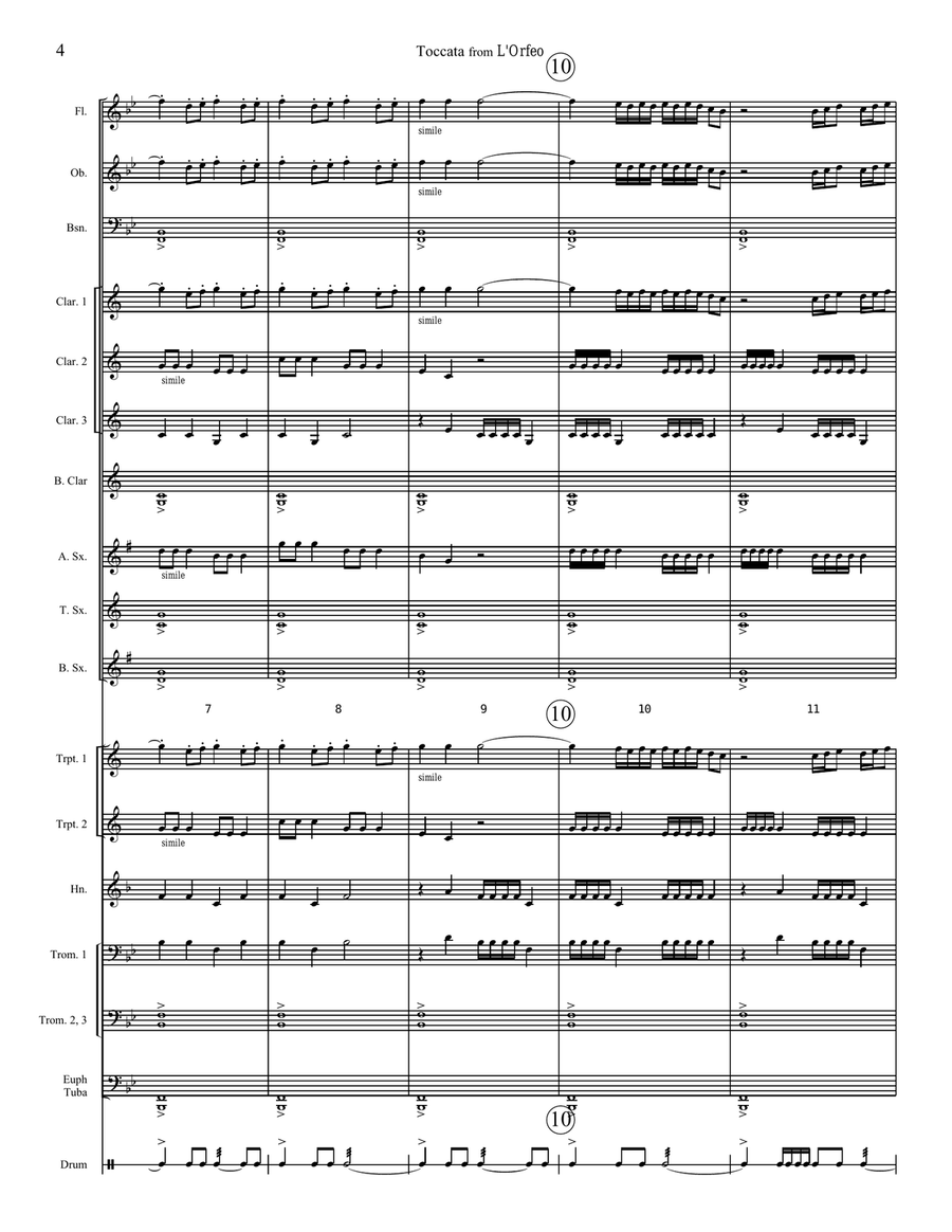 TOCCATA (fanfare) from the 1607 opera 