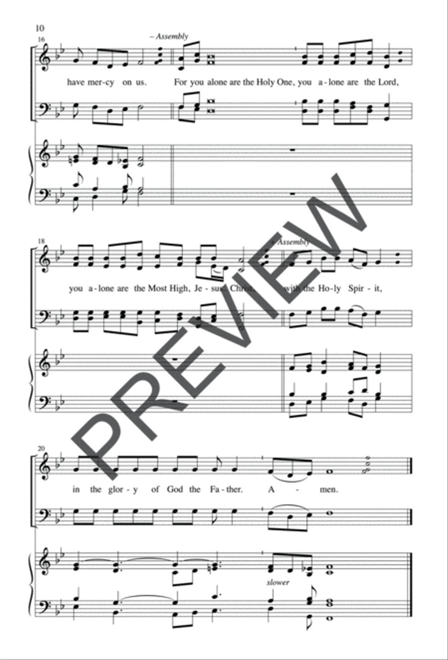 Two Settings of Gloria from 
