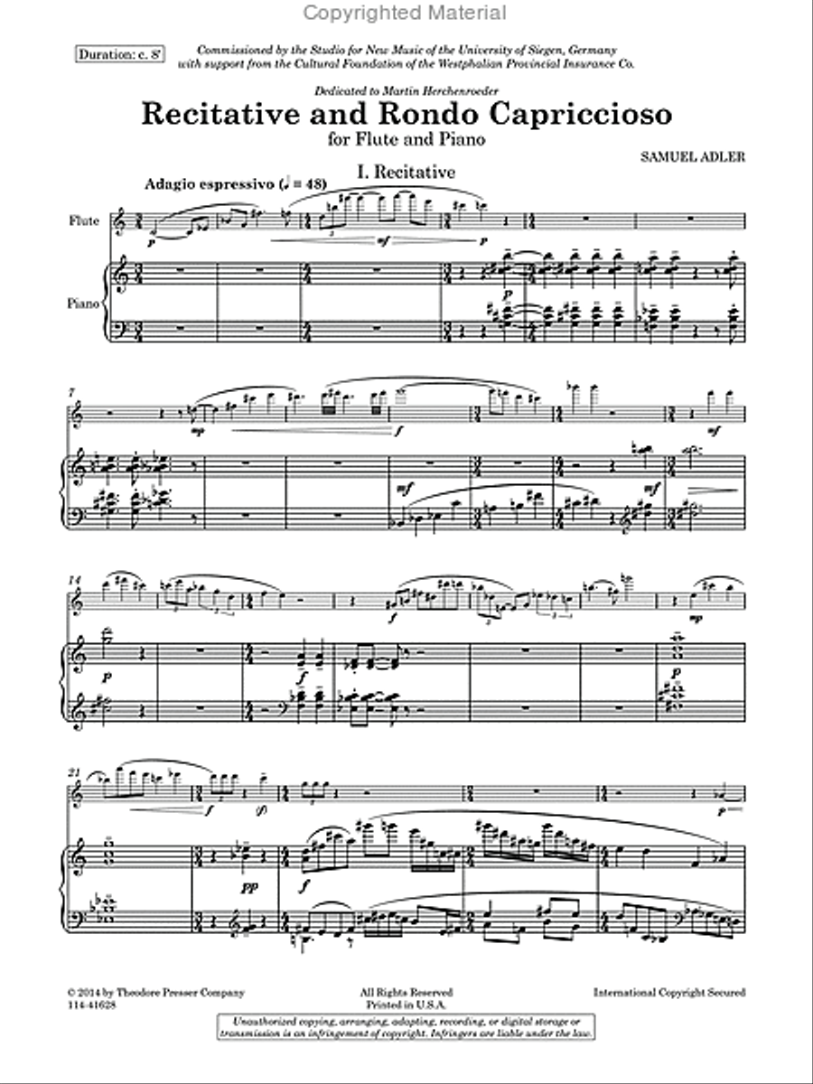 Recitative and Rondo Capriccioso Chamber Music scores gallery preview page 2