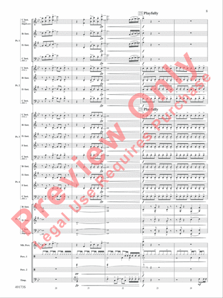 Shine Bright Concert Band scores gallery preview page 9