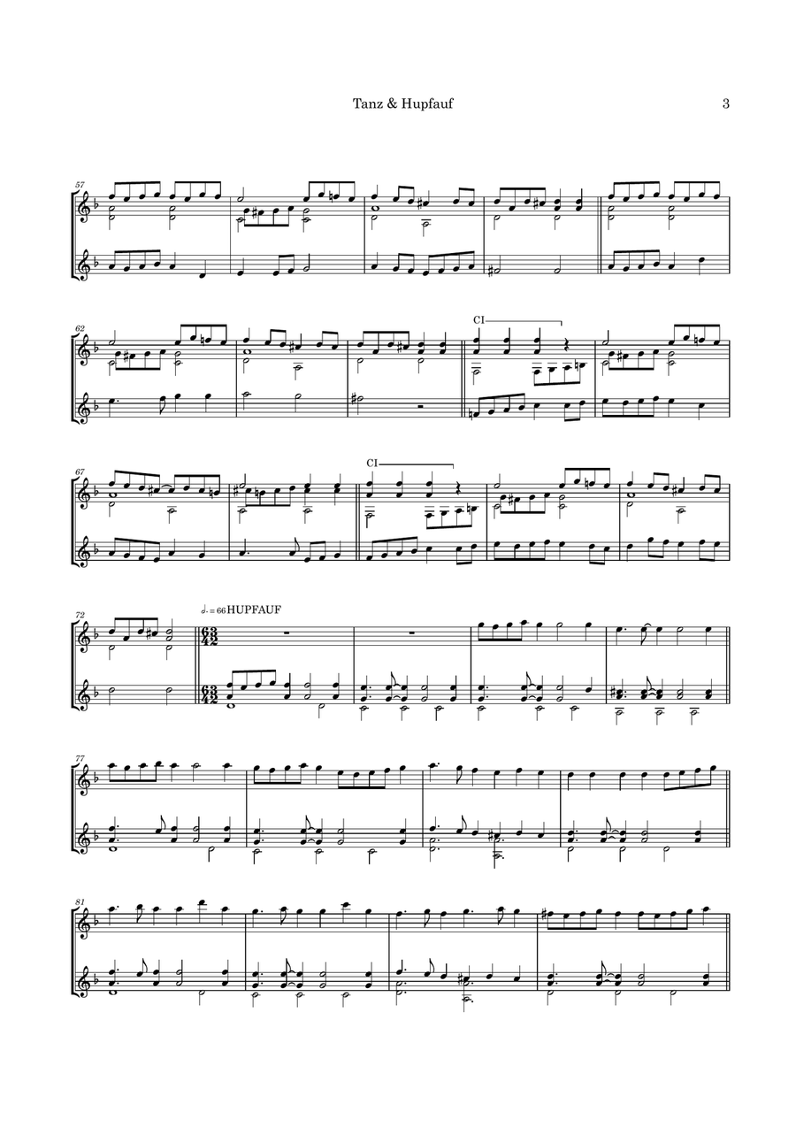 Tanz & Hupfauf (Dance of the Washerwoman+Hupfauf) - 2 guitars Acoustic Guitar scores gallery preview page 6