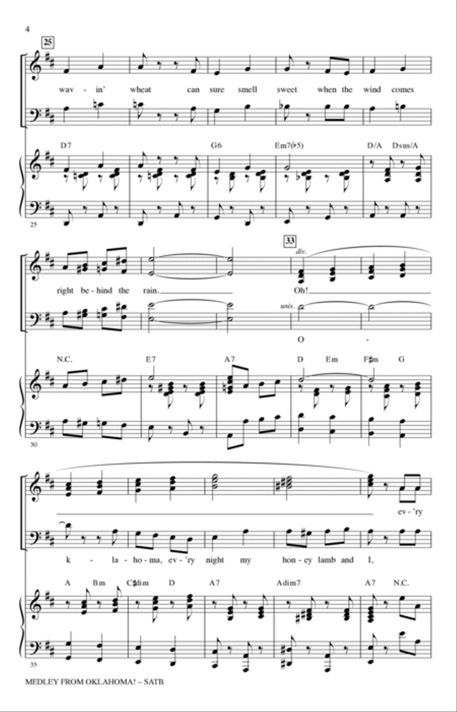 Oklahoma! (Medley) (arr. John Leavitt) 4-Part scores gallery preview page 3