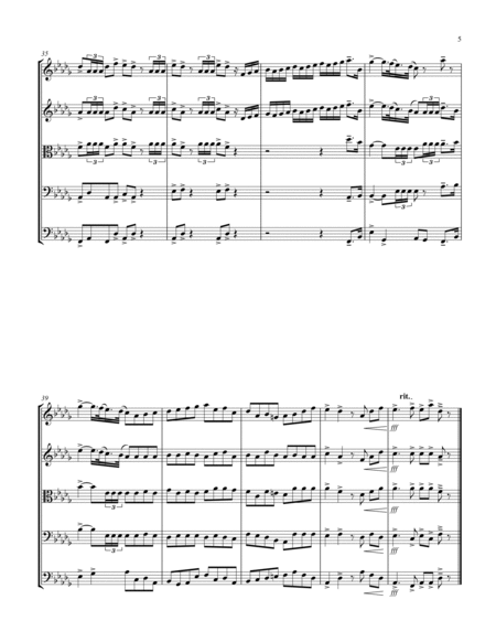 Coronation March (Db) (String Quintet - 2 Violins, 1 Viola, 1 Cello, 1 Bass)